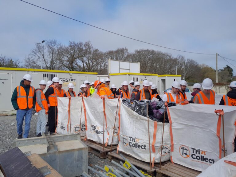 Station de tri des déchets sur nos chantiers